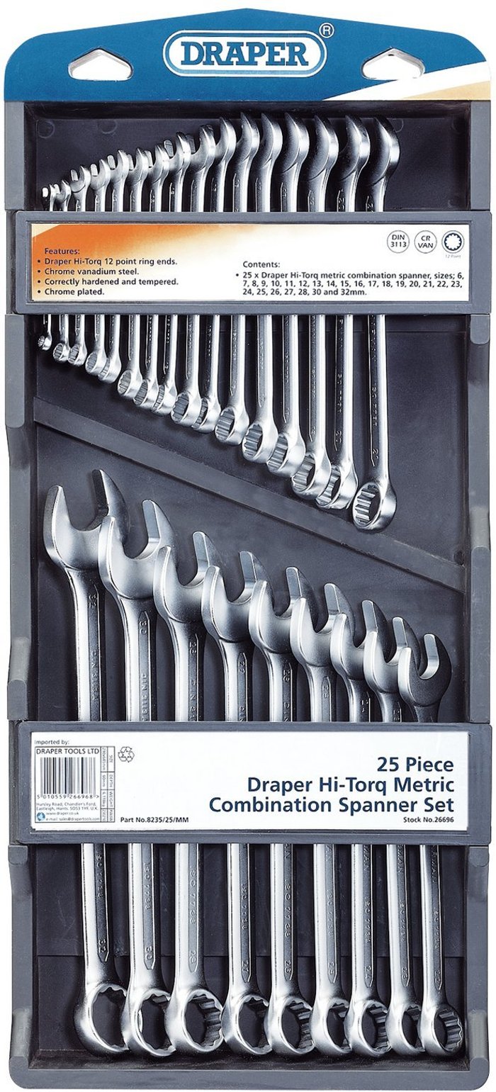 The Range | Draper Draper Hi-Torq Metric Combination Spanner Set (25 Piece) Draper Draper Hi-Torq Metric Combination Spanner Set (25 Piece)