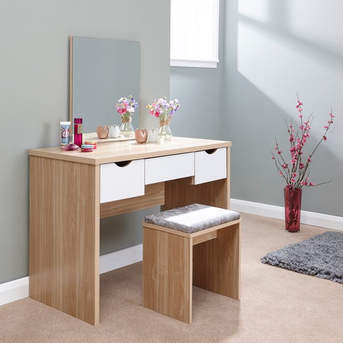 The Range | GFW Elizabeth Dressing Table Set Brown GFW Elizabeth Dressing Table Set Brown