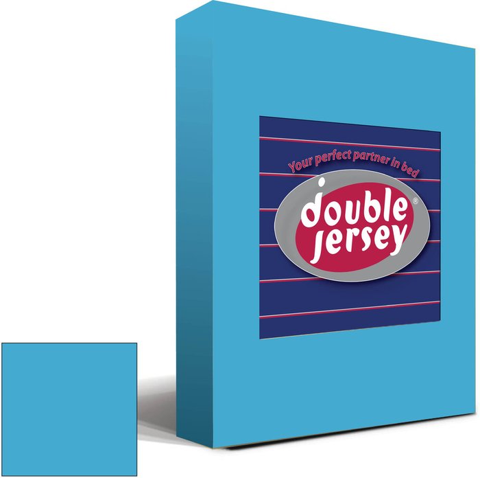 The Range | Double Jersey 90x200x32 cm Double Jersey - Cotton Fitted Sheets - Turquoise / Blue Double Jersey 90x200x32 cm Double Jersey - Cotton Fitted Sheets - Turquoise / Blue