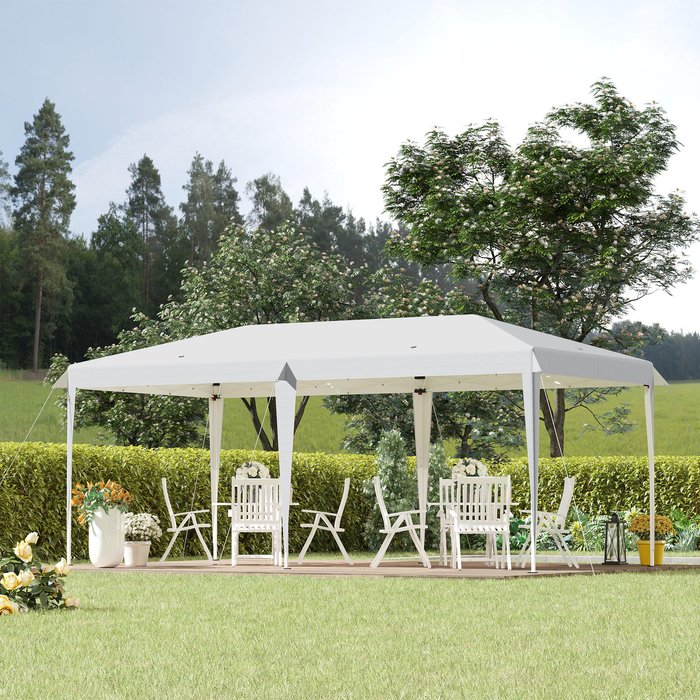The Range | Outsunny Outsunny 6 X 3M Pop Up Gazebo Patio Party Event Heavy Duty Canopy - White Outsunny Outsunny 6 X 3M Pop Up Gazebo Patio Party Event Heavy Duty Canopy - White