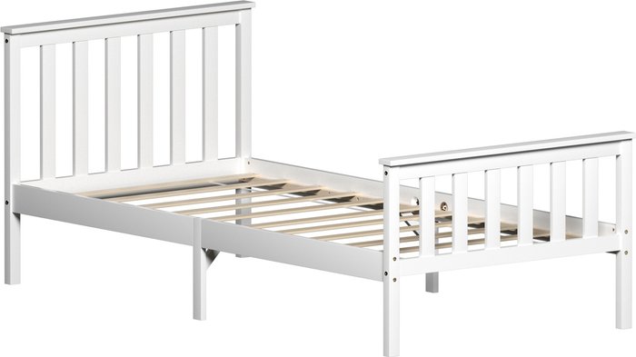 The Range | Milan Wooden High Foot End Bed - White / Single / 30kg Milan Wooden High Foot End Bed - White / Single / 30kg