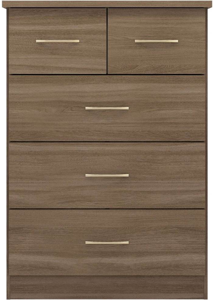 The Range | Seconique Nevada 3 plus 2 Chest - Rustic Oak Seconique Nevada 3 plus 2 Chest - Rustic Oak