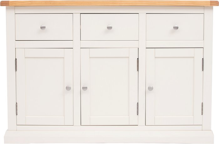 The Range | Cabinet Bits Castelli 3 Door 3 Drawer Sideboard - White / Chrome Knob Cabinet Bits Castelli 3 Door 3 Drawer Sideboard - White / Chrome Knob