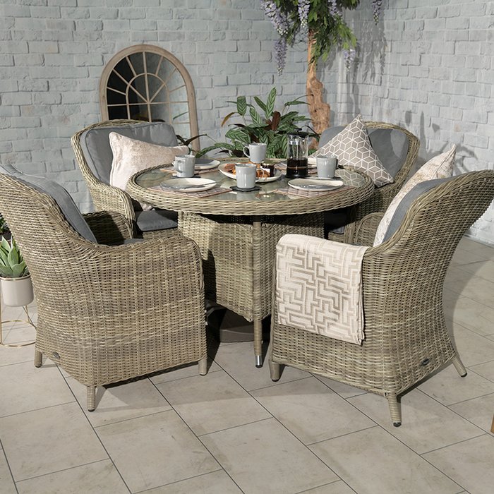The Range | Royalcraft Royalcraft Wentworth 4 Seater Round Imperial Dining Set Royalcraft Royalcraft Wentworth 4 Seater Round Imperial Dining Set
