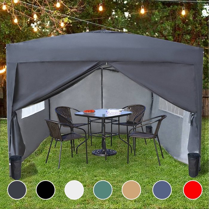 The Range | BIRCHTREE Waterproof 3x3m Pop Up Gazebo - Grey BIRCHTREE Waterproof 3x3m Pop Up Gazebo - Grey