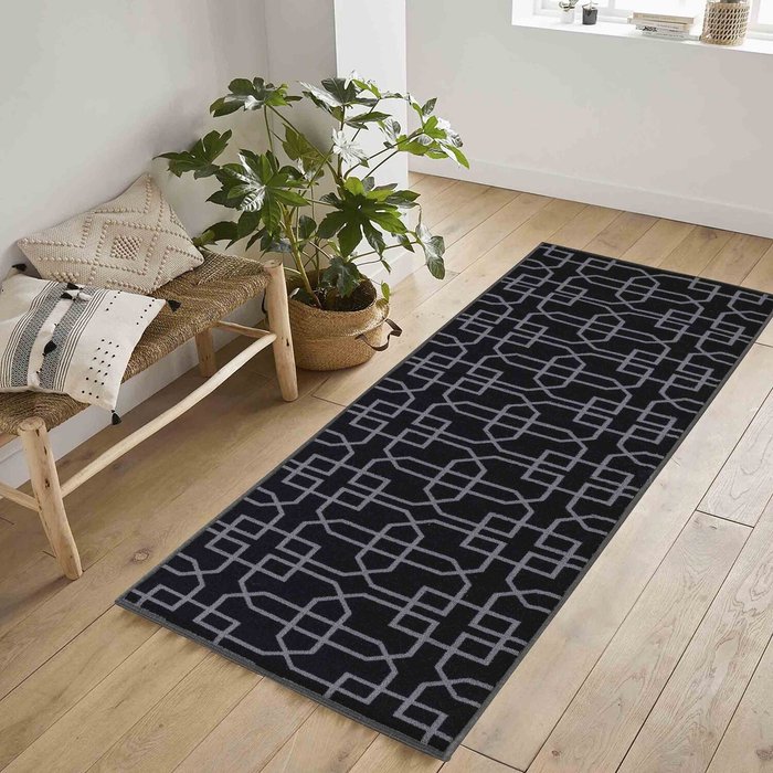 The Range | Serdim Rugs Serdim Rugs Siam Trellis Anti Slip Mats Black 80X300 Cm Serdim Rugs Serdim Rugs Siam Trellis Anti Slip Mats Black 80X300 Cm
