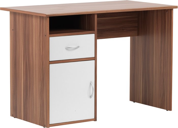 The Range | Dunelm Hastings Desk - Walnut & White Brown/White Dunelm Hastings Desk - Walnut & White Brown/White