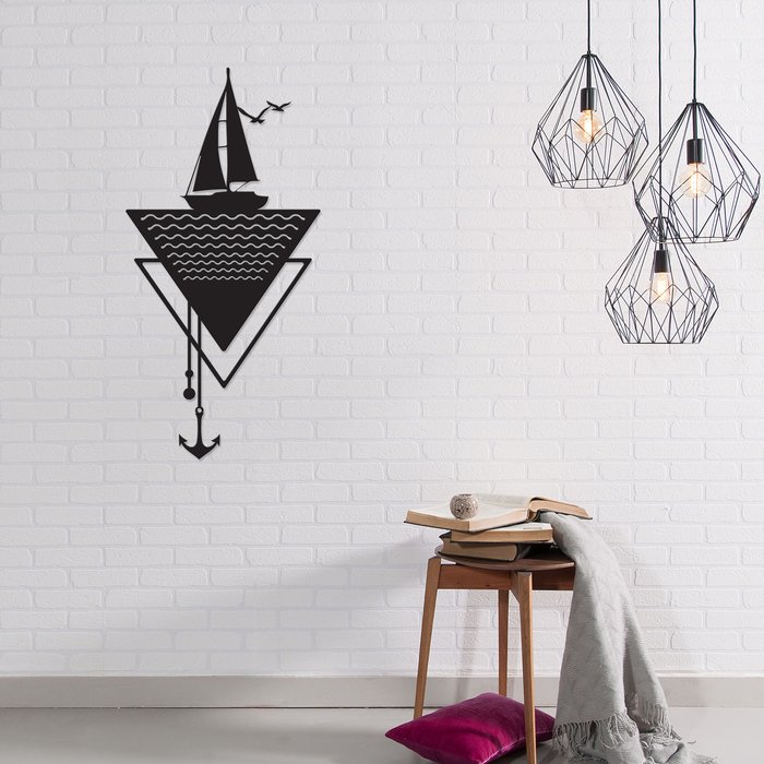 The Range | Decortie Anchor Wall Art Metal Decorative Object - Black - Black Decortie Anchor Wall Art Metal Decorative Object - Black - Black