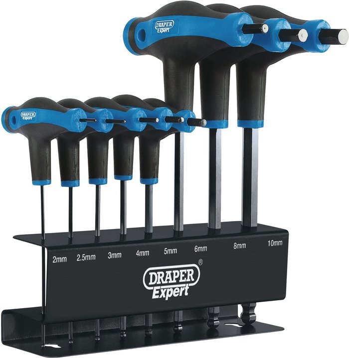 The Range | Draper Draper Expert 8 Piece T Handle Ball End Hexagon Allen Key Set Metric Draper Draper Expert 8 Piece T Handle Ball End Hexagon Allen Key Set Metric