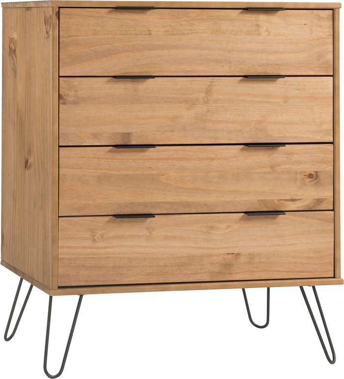 The Range | Core Products Augusta 4 Drawer Chest Of Drawers - Antique waxed pine Core Products Augusta 4 Drawer Chest Of Drawers - Antique waxed pine