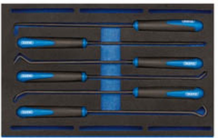 The Range | Draper Draper Long Reach Hook And Pick Set In 1/4 Drawer EVA Insert Tray (6 Piece) Draper Draper Long Reach Hook And Pick Set In 1/4 Drawer EVA Insert Tray (6 Piece)