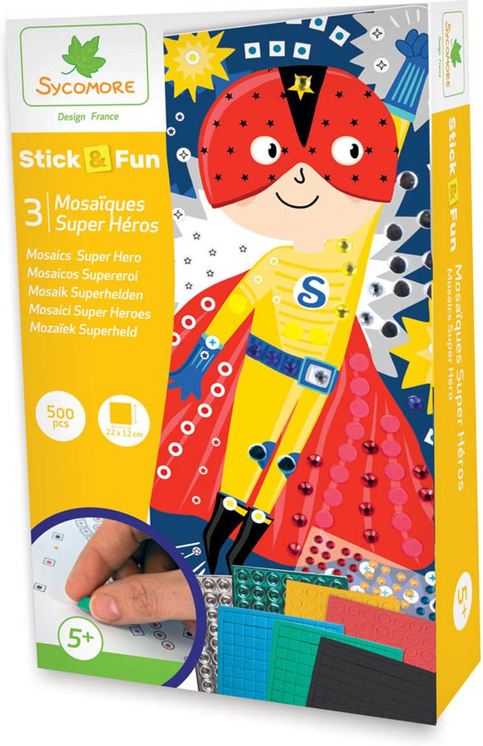The Range | SYCOMORE SYCOMORE Stick Fun Children's Mosaics Super Hero's - Multi-coloured SYCOMORE SYCOMORE Stick Fun Children's Mosaics Super Hero's - Multi-coloured