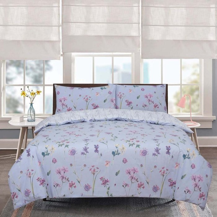 The Range | Vantona Vantona Classic Range Watercolour Floral Duvet Cover Set - White/Multi / Double Vantona Vantona Classic Range Watercolour Floral Duvet Cover Set - White/Multi / Double