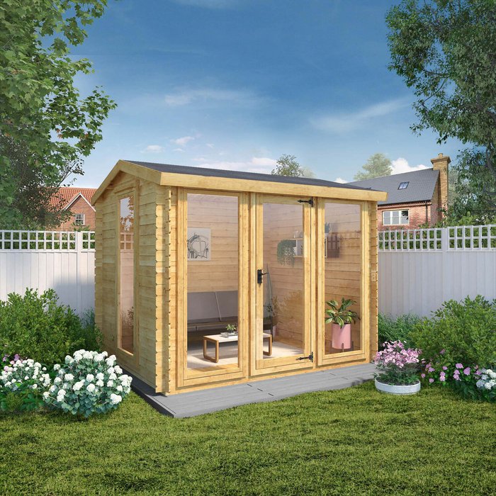The Range | Mercia Mercia 19mm Kielder Log Cabin - 3m x 2.5m Mercia Mercia 19mm Kielder Log Cabin - 3m x 2.5m