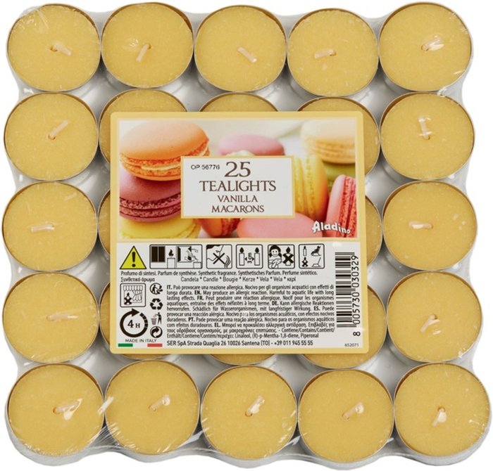 The Range | Garden Greatness Vanilla Scented Pack of 25 Tealight Candles - Yellow Garden Greatness Vanilla Scented Pack of 25 Tealight Candles - Yellow