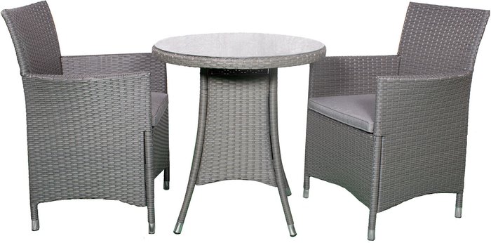 The Range | Royalcraft Royalcraft Nevada 2 Seater Round Bistro Set - Grey Royalcraft Royalcraft Nevada 2 Seater Round Bistro Set - Grey