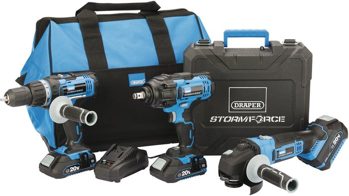 The Range | Draper Draper Storm Force 20V Cordless Mega Kit (8 Piece) Draper Draper Storm Force 20V Cordless Mega Kit (8 Piece)