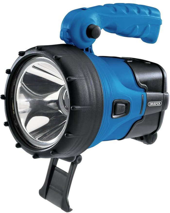 The Range | Draper Draper Rechargeable CREE LED Spotlight Torch and Powerbank Blue Draper Draper Rechargeable CREE LED Spotlight Torch and Powerbank Blue