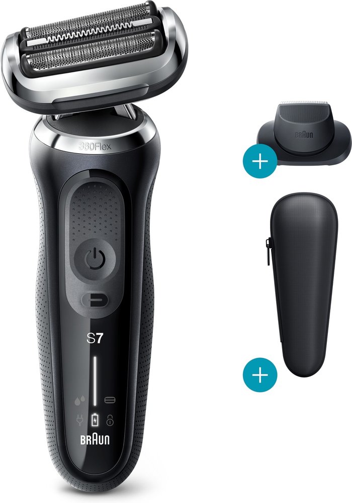 The Range | Braun BRAUN Series 7 70-N1200s Wet and Dry Foil Shaver - Black & Silver Braun BRAUN Series 7 70-N1200s Wet and Dry Foil Shaver - Black & Silver
