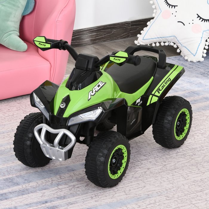 The Range | HOMCOM Ride on Toy for Kids 4 Wheel Motorcycle - Green HOMCOM Ride on Toy for Kids 4 Wheel Motorcycle - Green