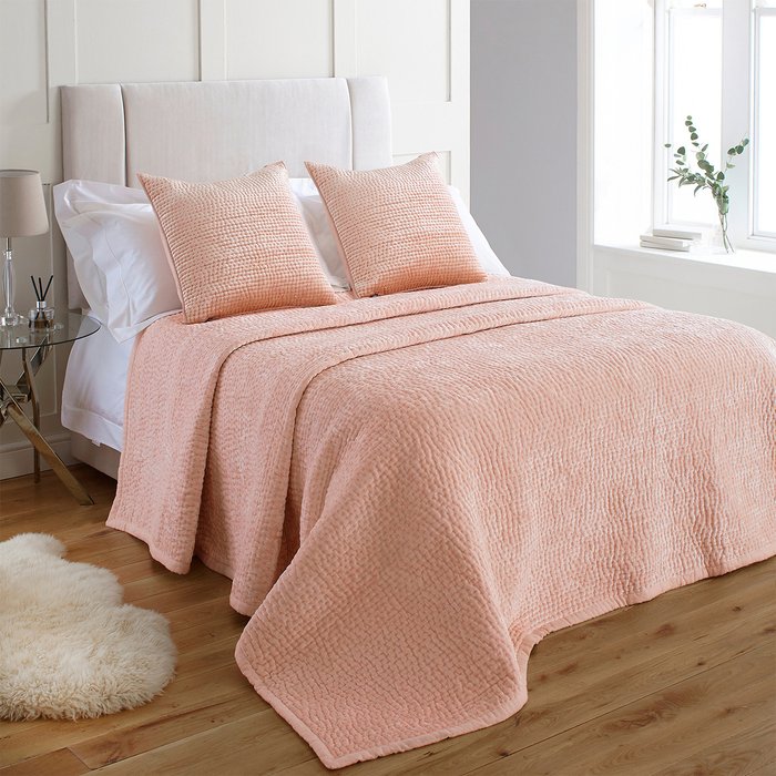 The Range | Paoletti Paoletti Brooklands Velvet King Bedspread Viscose Cotton Blush Paoletti Paoletti Brooklands Velvet King Bedspread Viscose Cotton Blush