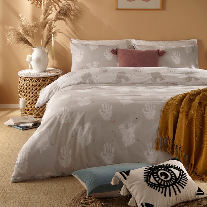 The Range | furn Furn. Be Kind Double Duvet Cover Set Cotton Polyester Grey furn Furn. Be Kind Double Duvet Cover Set Cotton Polyester Grey