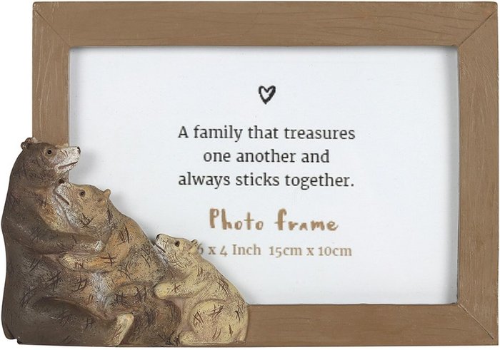 The Range | Gloriously Good Bear Family Photo Frame - Brown Gloriously Good Bear Family Photo Frame - Brown
