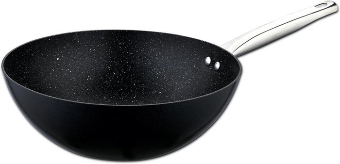 The Range | Rozi Zest Gusto Collection Non-stick Granite Wok Pan 24Cm Rozi Zest Gusto Collection Non-stick Granite Wok Pan 24Cm