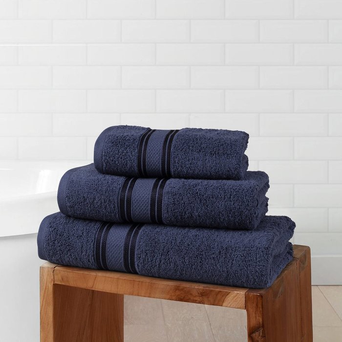 The Range | Vantona Luxury Cotton Towel 550 GSM Bath Sheet - Navy Vantona Luxury Cotton Towel 550 GSM Bath Sheet - Navy