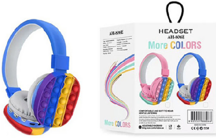 The Range | Wireless Kids Push Pop Fidget Headphones - Blue Wireless Kids Push Pop Fidget Headphones - Blue