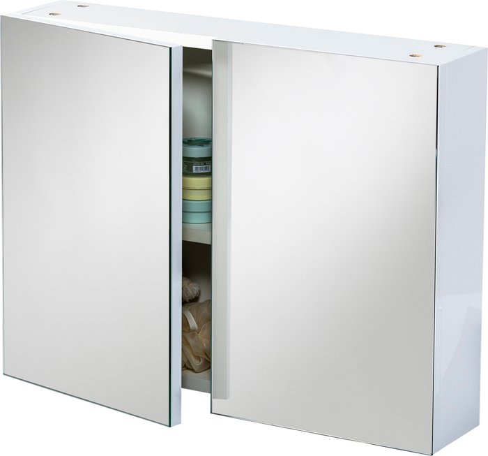 The Range | Showerdrape Marino Wall Mounted Double Mirror Door Cabinet - White Showerdrape Marino Wall Mounted Double Mirror Door Cabinet - White