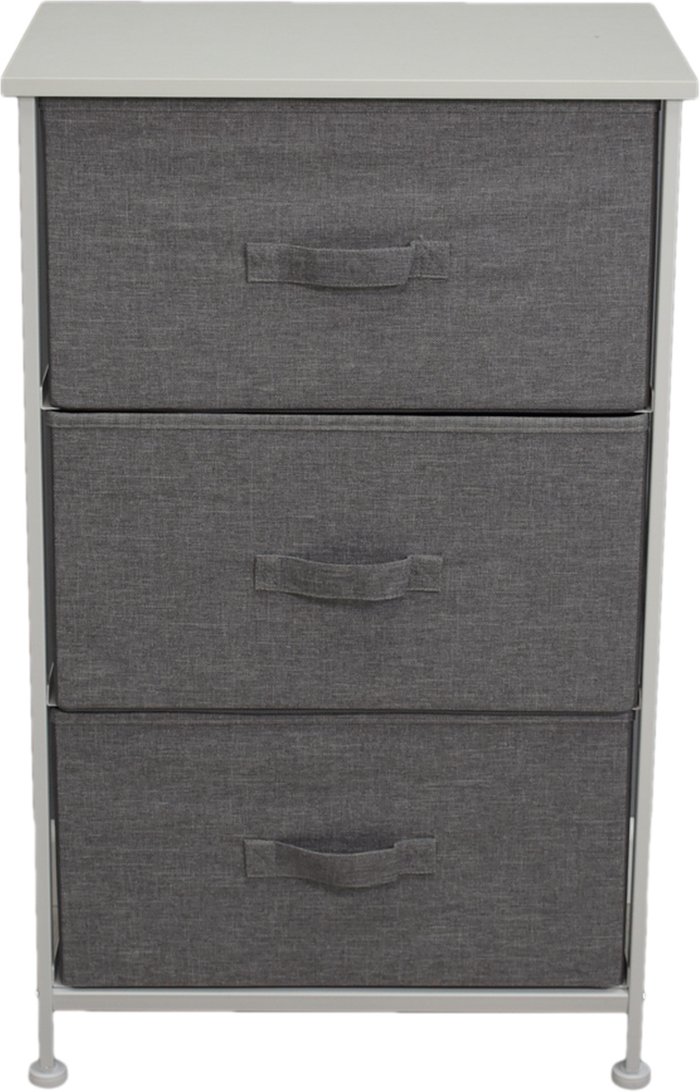 The Range | FWStyle Fabric Basket Storage Unit - Grey / 3 FWStyle Fabric Basket Storage Unit - Grey / 3
