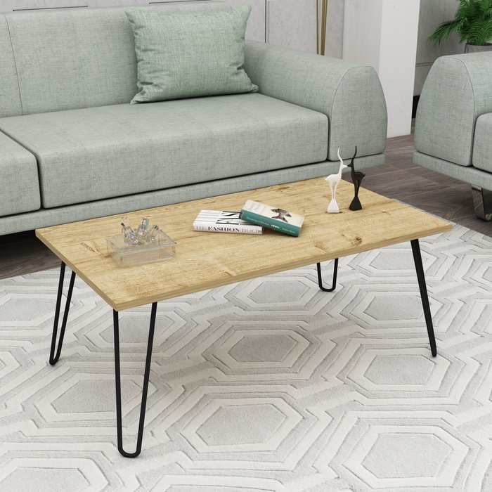 The Range | Destina Home Otello Coffee Table with Metal Legs - Sapphire Oak Destina Home Otello Coffee Table with Metal Legs - Sapphire Oak