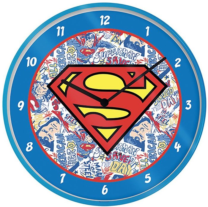 The Range | DC Comics Superman Logo Wall Clock - Blue DC Comics Superman Logo Wall Clock - Blue