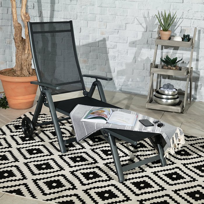 The Range | Royalcraft SORRENTO Black Folding Recliner Chair - Black Royalcraft SORRENTO Black Folding Recliner Chair - Black