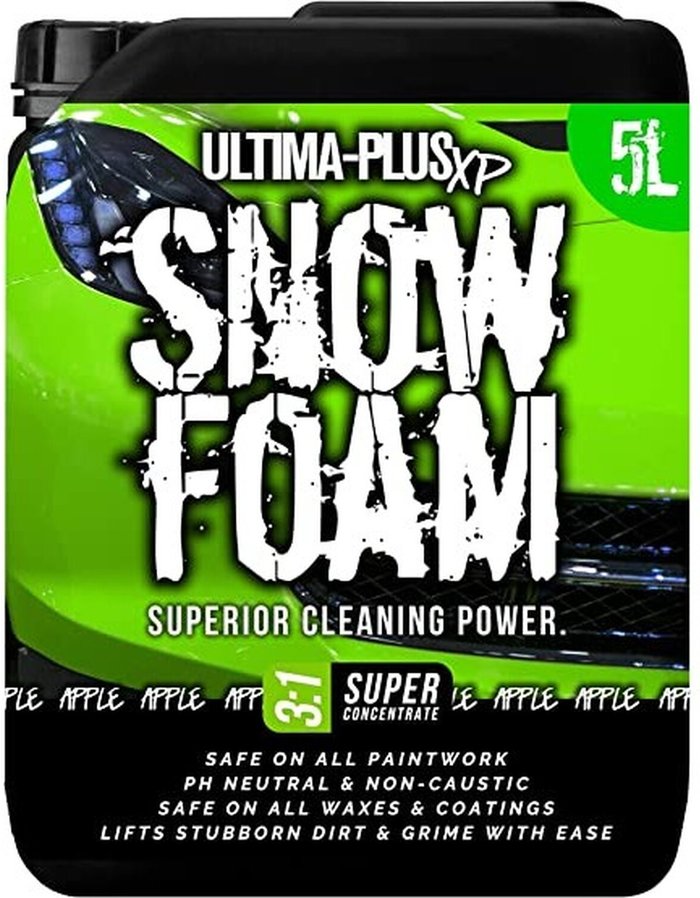 The Range | Ultima-Plus XP Apple Snow Foam Car Shampoo Wash And Wax - Green / 5l / 5kg Ultima-Plus XP Apple Snow Foam Car Shampoo Wash And Wax - Green / 5l / 5kg