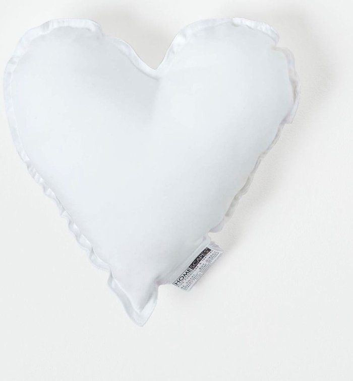 The Range | Homescapes Super Microfibre Heart Cushion Pad Insert - White / 30cm Homescapes Super Microfibre Heart Cushion Pad Insert - White / 30cm
