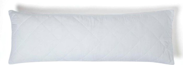 The Range | Homescapes Quilted Body Pillow Protector - White Homescapes Quilted Body Pillow Protector - White