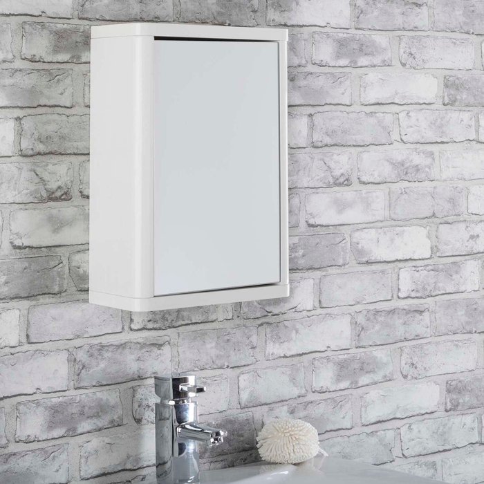 The Range | Dunelm Sicily White Single-Door Mirror Cabinet White Dunelm Sicily White Single-Door Mirror Cabinet White