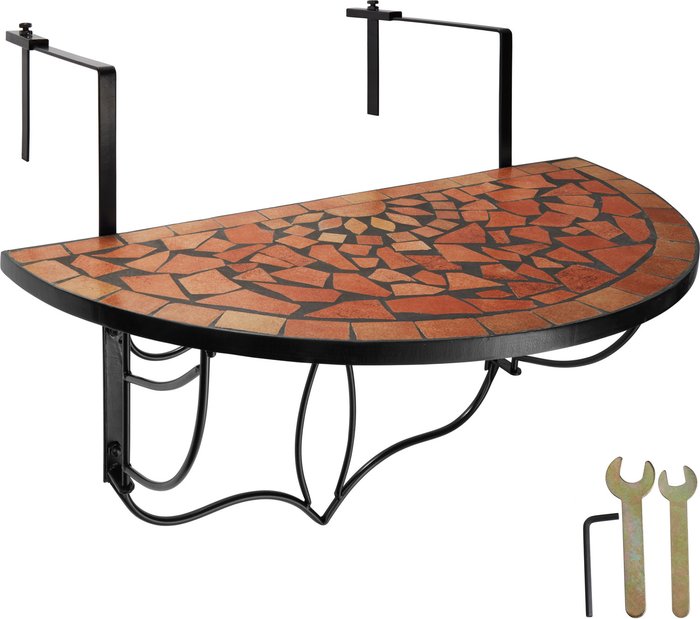 The Range | TECTAKE Hanging Table with Mosaic Pattern - Terracotta TECTAKE Hanging Table with Mosaic Pattern - Terracotta