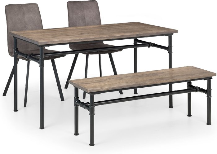 The Range | Julian Bowen Julian Bowen Set of Carnegie Table Bench and 2 Monroe Chairs Julian Bowen Julian Bowen Set of Carnegie Table Bench and 2 Monroe Chairs