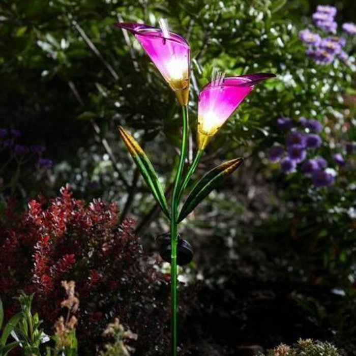 The Range | Garden Mile Solar Lily Flower Stake Light - Pink Garden Mile Solar Lily Flower Stake Light - Pink