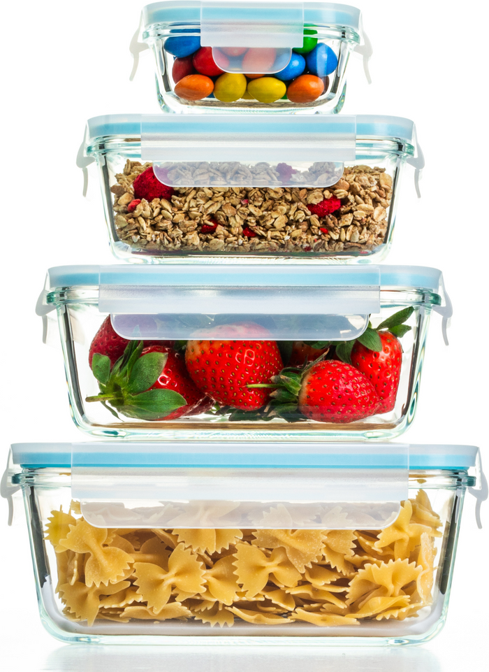 The Range | Homiu Homiu 4 Piece Glass Containers With Lids Homiu Homiu 4 Piece Glass Containers With Lids