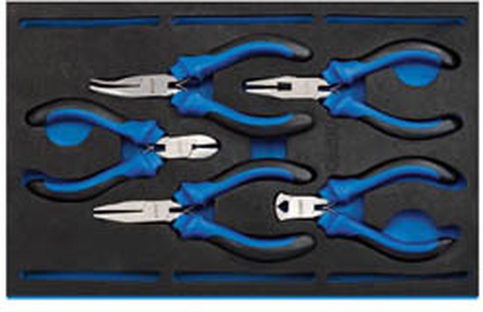 The Range | Draper Draper - Precision Plier Set in 1/4 Drawer EVA Insert Tray (5 Piece) (63215) Draper Draper - Precision Plier Set in 1/4 Drawer EVA Insert Tray (5 Piece) (63215)