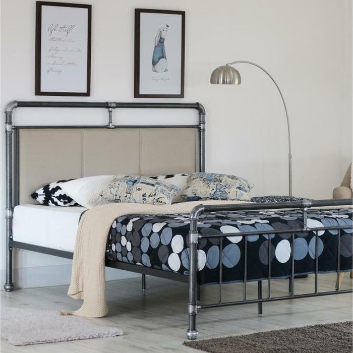 The Range | Comfy Living Metal Industrial Scaffold Pipe Bed Frame - Grey / Single Comfy Living Metal Industrial Scaffold Pipe Bed Frame - Grey / Single