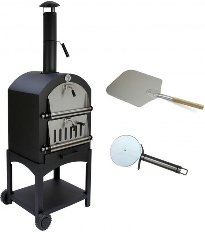 The Range | Kukoo Outdoor Multi Function Pizza Oven and Pizza Peel - Black Kukoo Outdoor Multi Function Pizza Oven and Pizza Peel - Black
