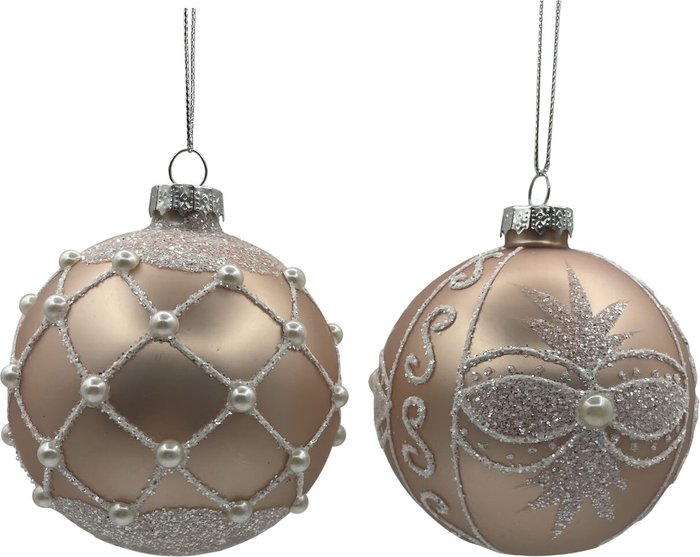 The Range | Angel Kisses Blush Pearl Embellished Bauble - Blush Angel Kisses Blush Pearl Embellished Bauble - Blush