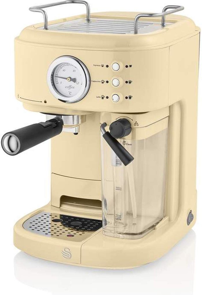 The Range | Swan Swan Retro SK22150CN Espresso Coffee Machine - Cream Swan Swan Retro SK22150CN Espresso Coffee Machine - Cream