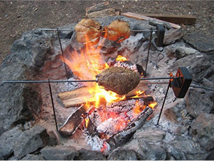 The Range | Callow Camp Fire BBQ Rotisserie - Black Callow Camp Fire BBQ Rotisserie - Black