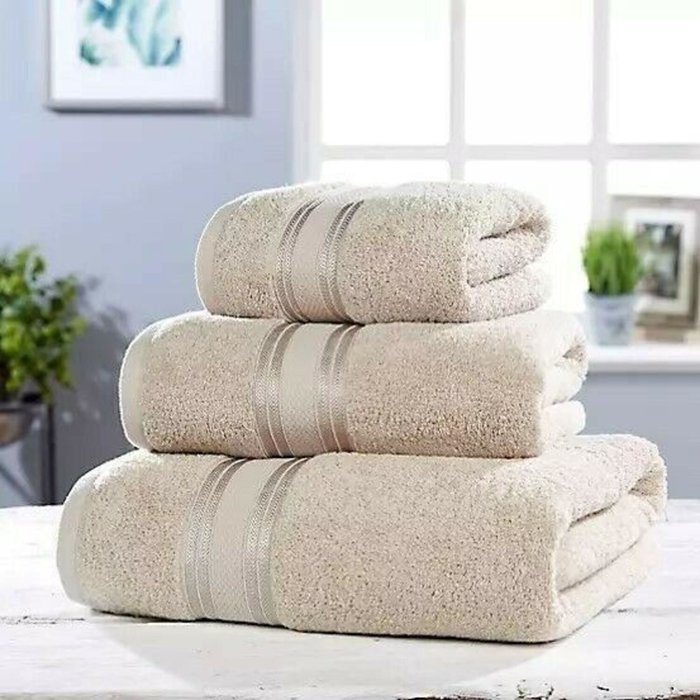 The Range | Vantona Luxury Cotton Towel 550 GSM Bath Sheet - Stone Vantona Luxury Cotton Towel 550 GSM Bath Sheet - Stone